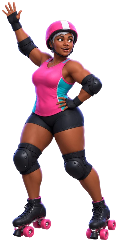 Pivot tim tuan rumah berseragam pink dengan sarung helm bergaris putih, mengangkat satu tangan memanggil pack.
